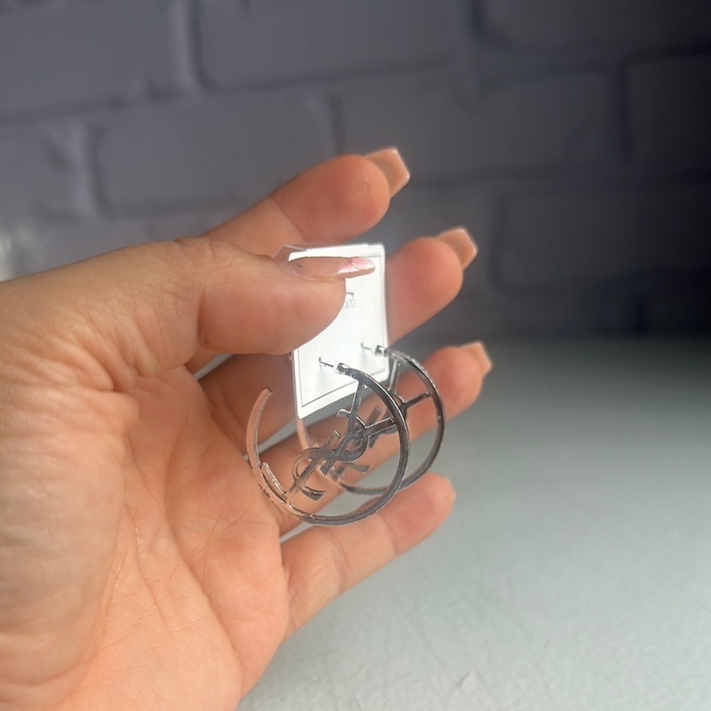 Silver Hoop Earrings new